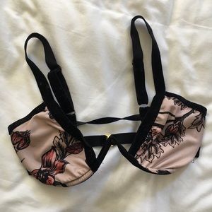 For Love & Lemons V Wire Illusion Bra